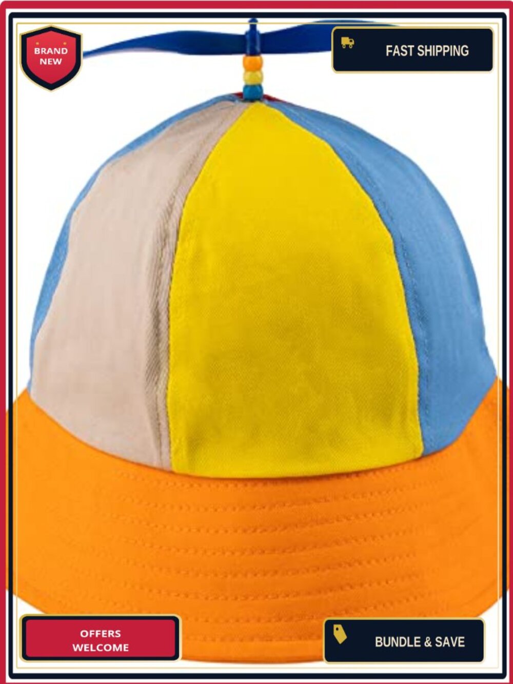Funny Adult Propeller Fisherman Hat Adjustable Baseball Cap Novelty Outdoor